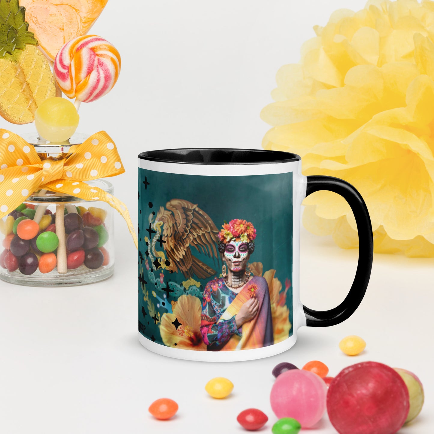 Mug à Intérieur Coloré *SKULL #18