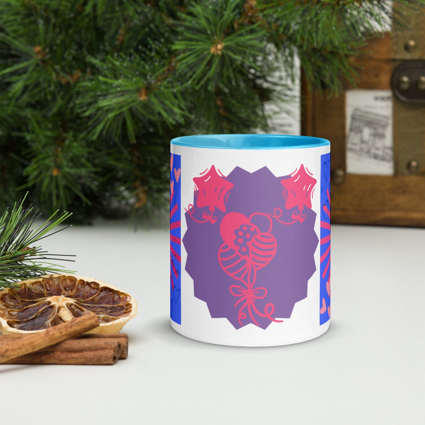 Mug *F* à Intérieur Coloré