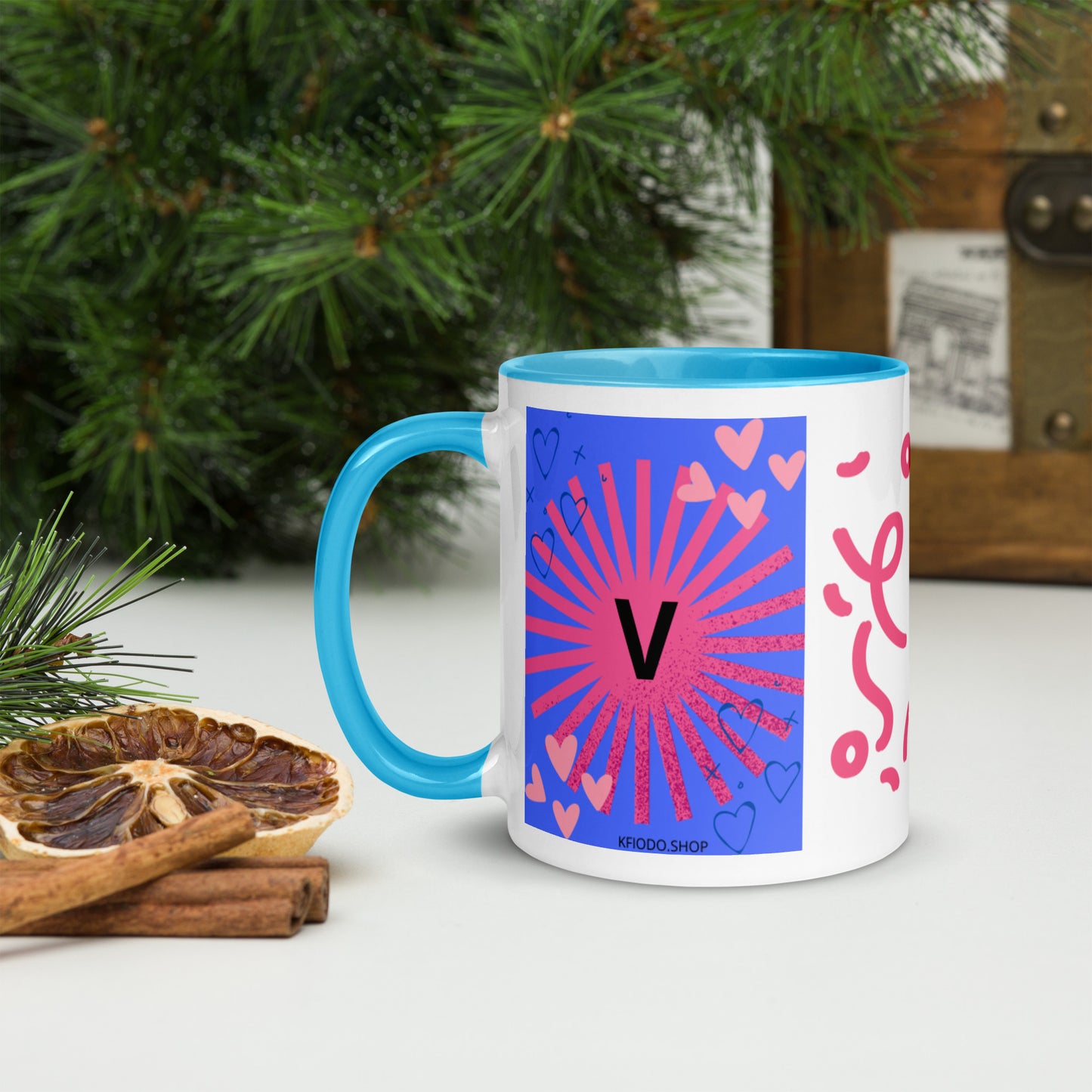 Mug *V* à Intérieur Coloré