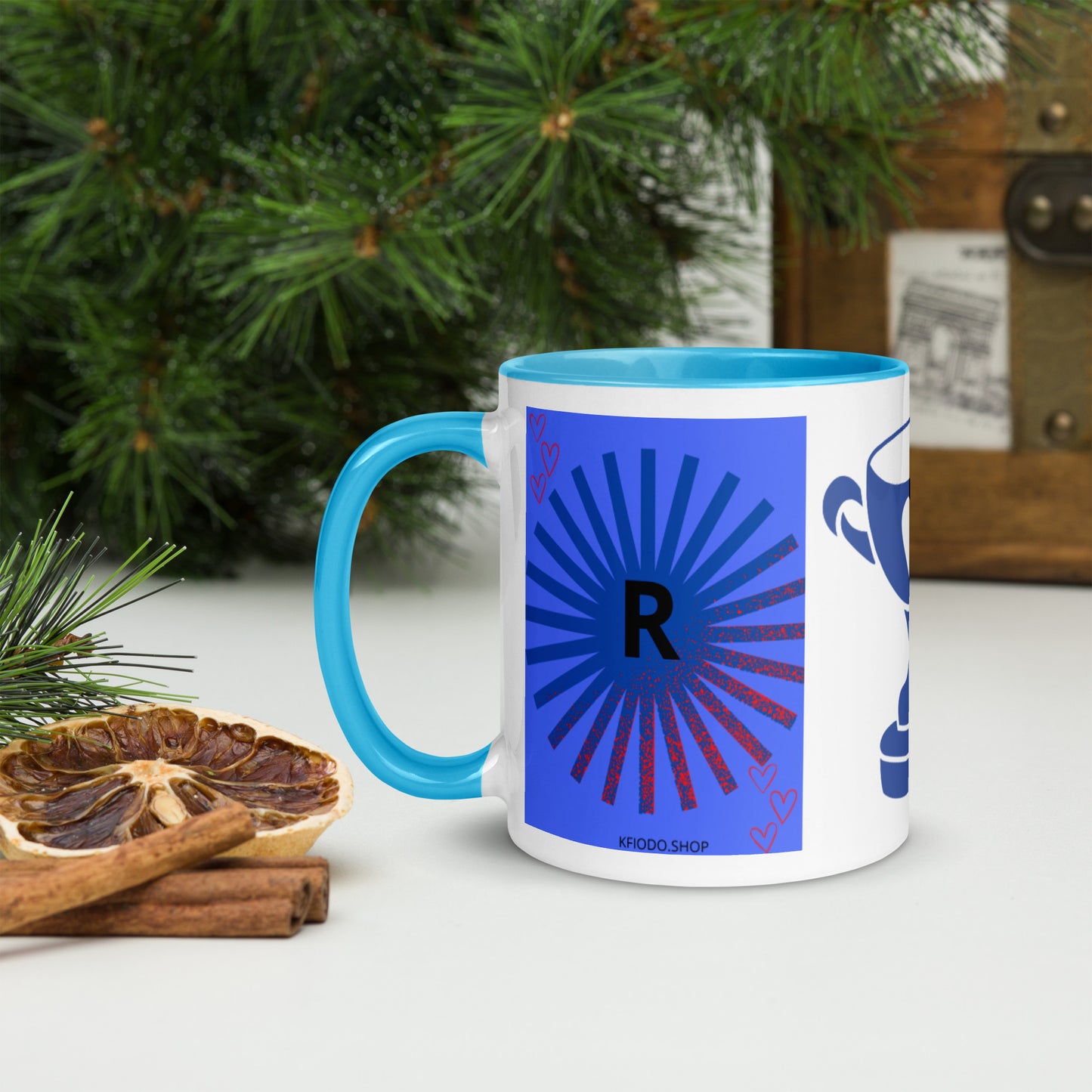 *R Mug with Colored Interior
