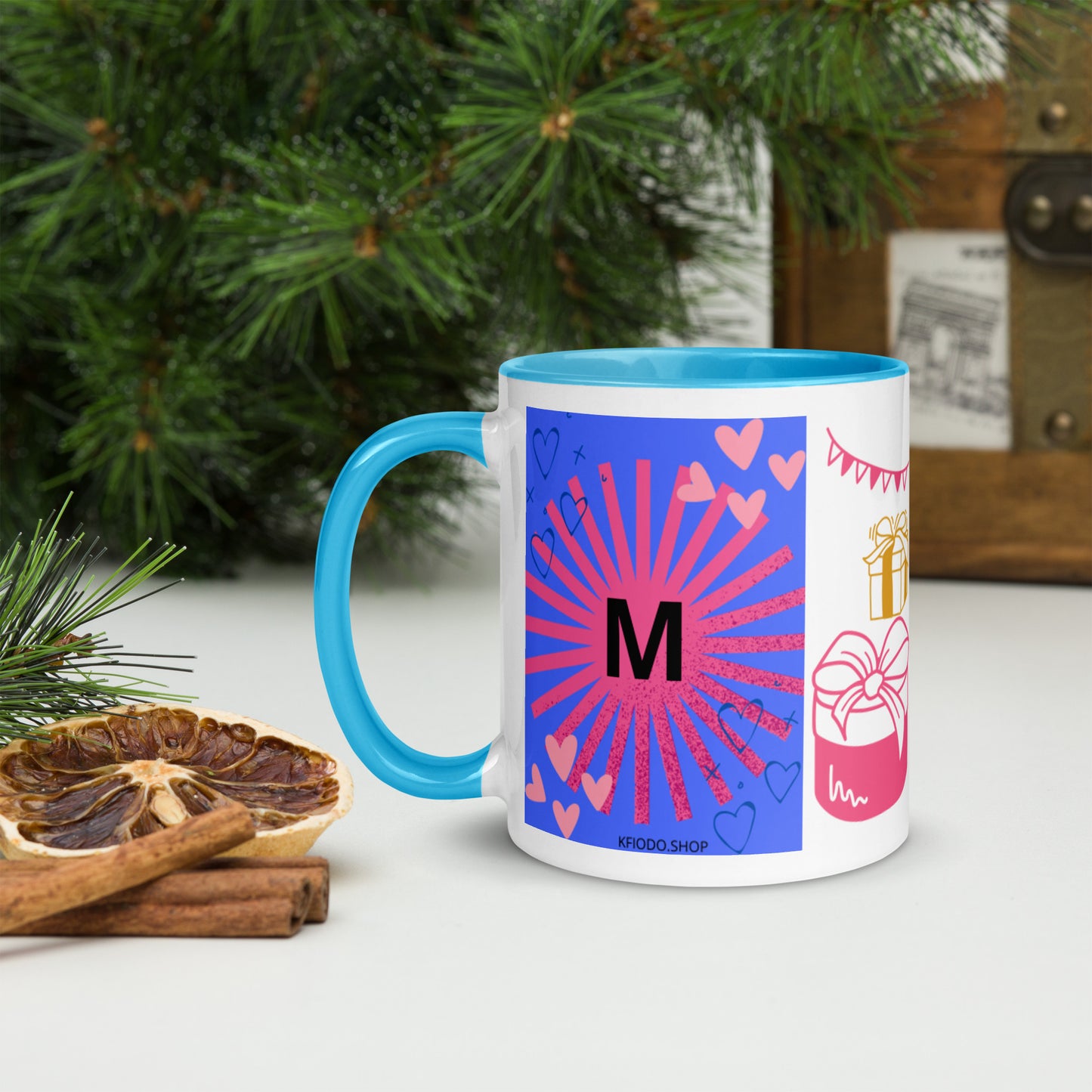 Mug *M* à Intérieur Coloré