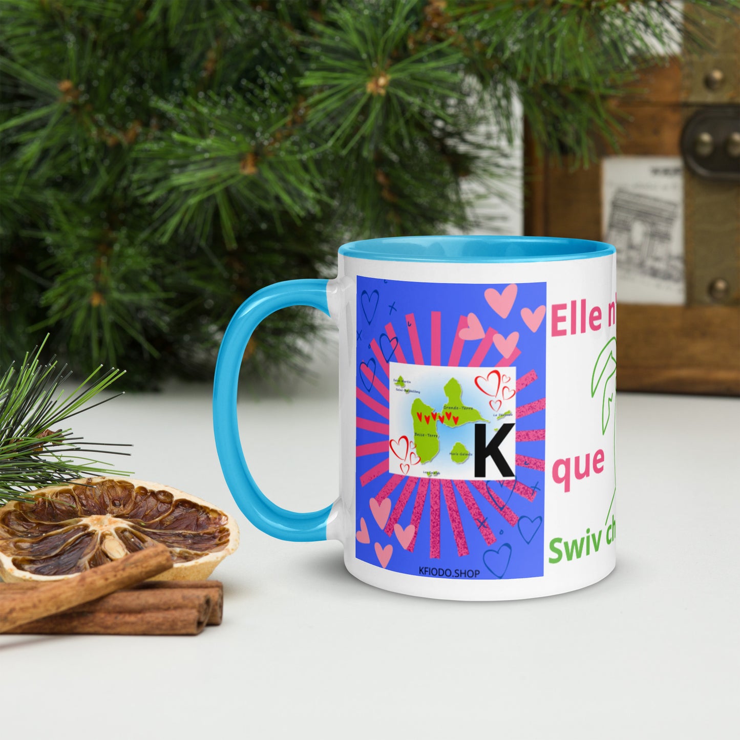Mug *GUADELOUPE* à Intérieur Coloré