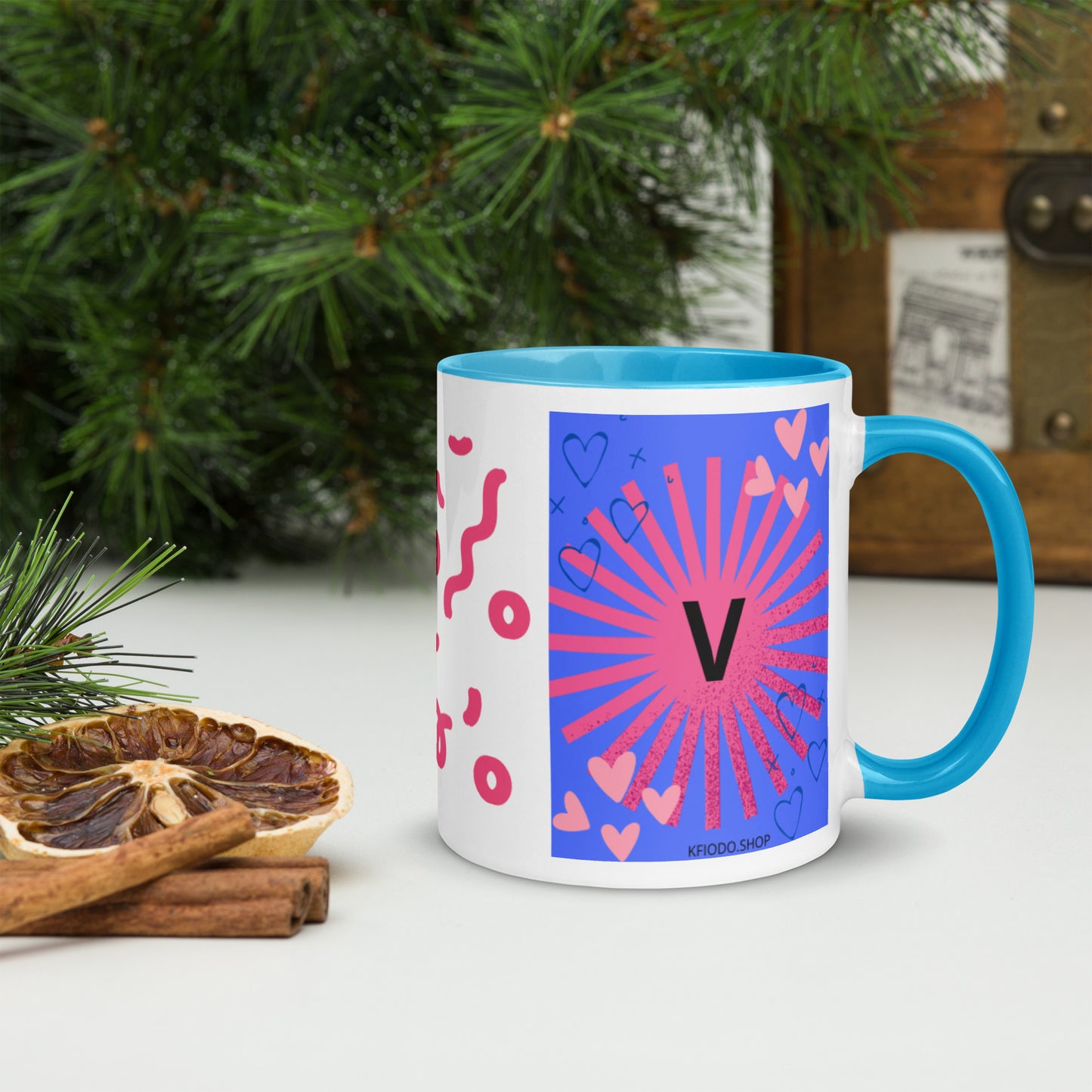 Mug *V* à Intérieur Coloré