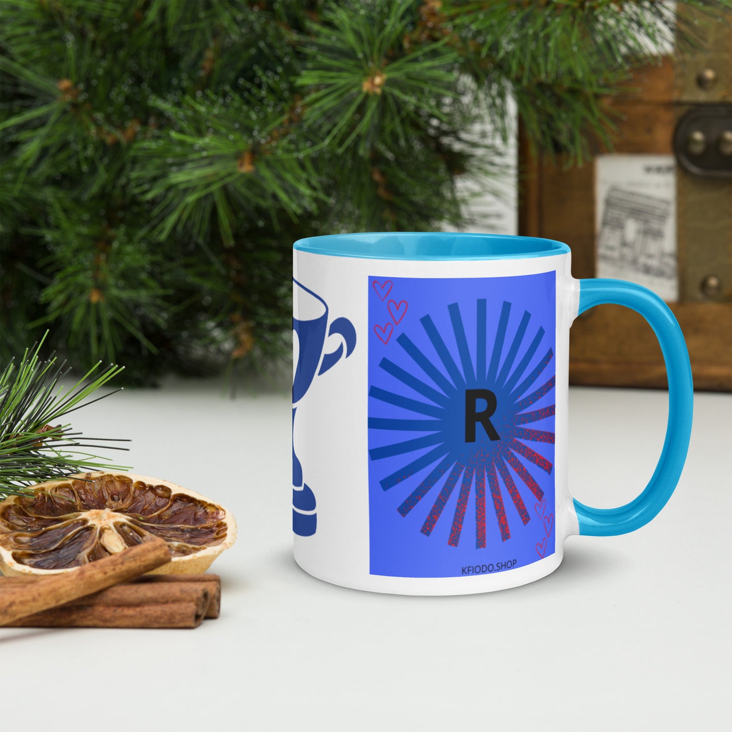 *R Mug with Colored Interior
