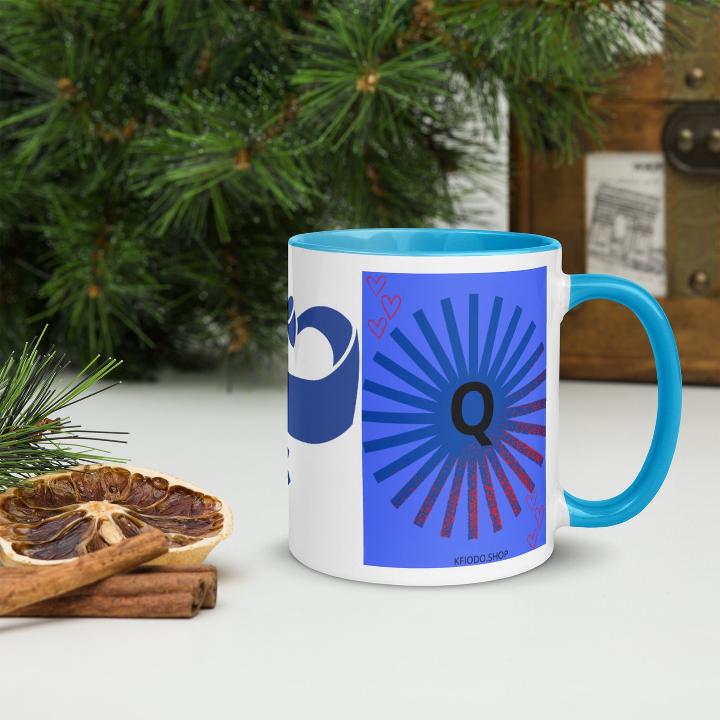 Mug *Q à Intérieur Coloré