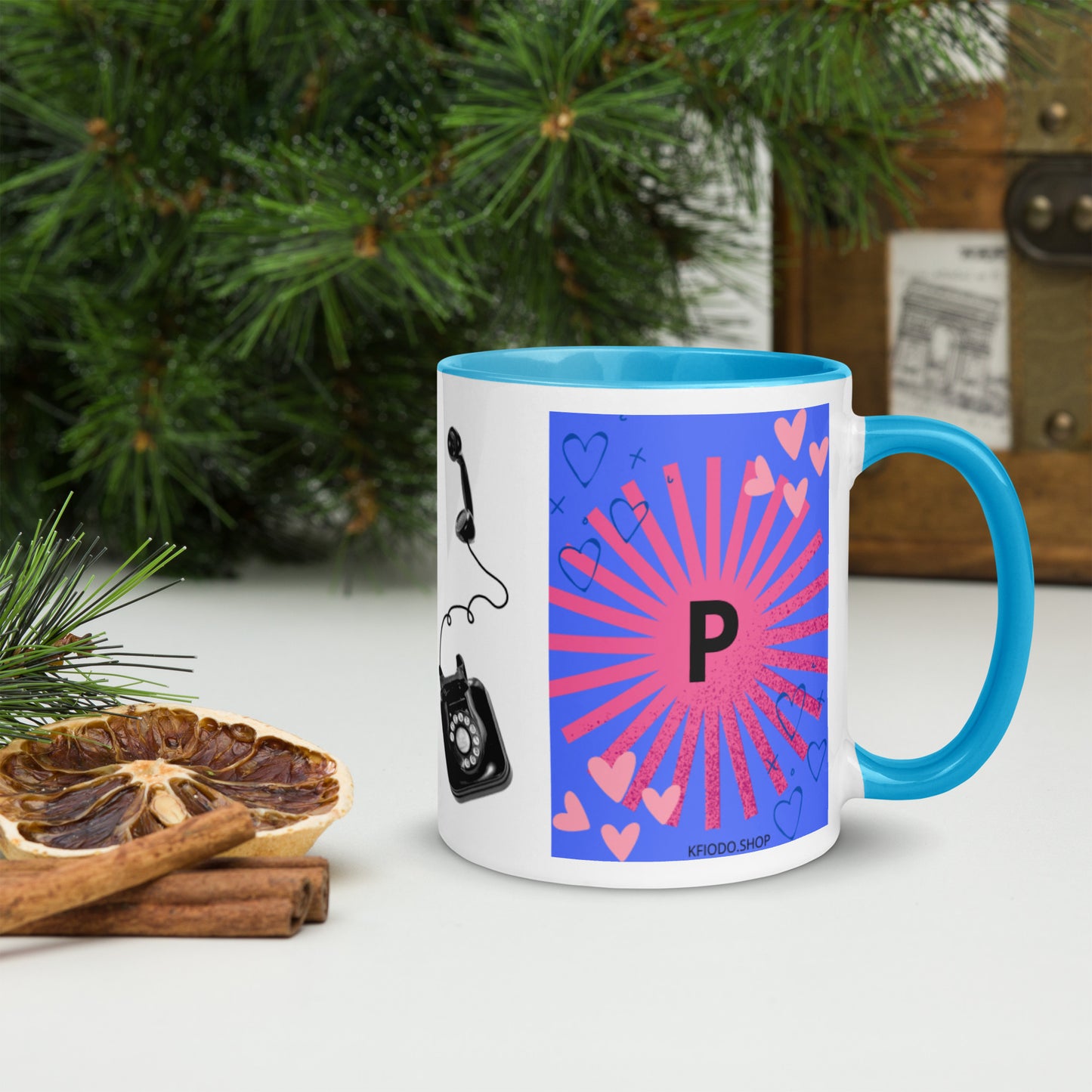 Mug *P* à Intérieur Coloré