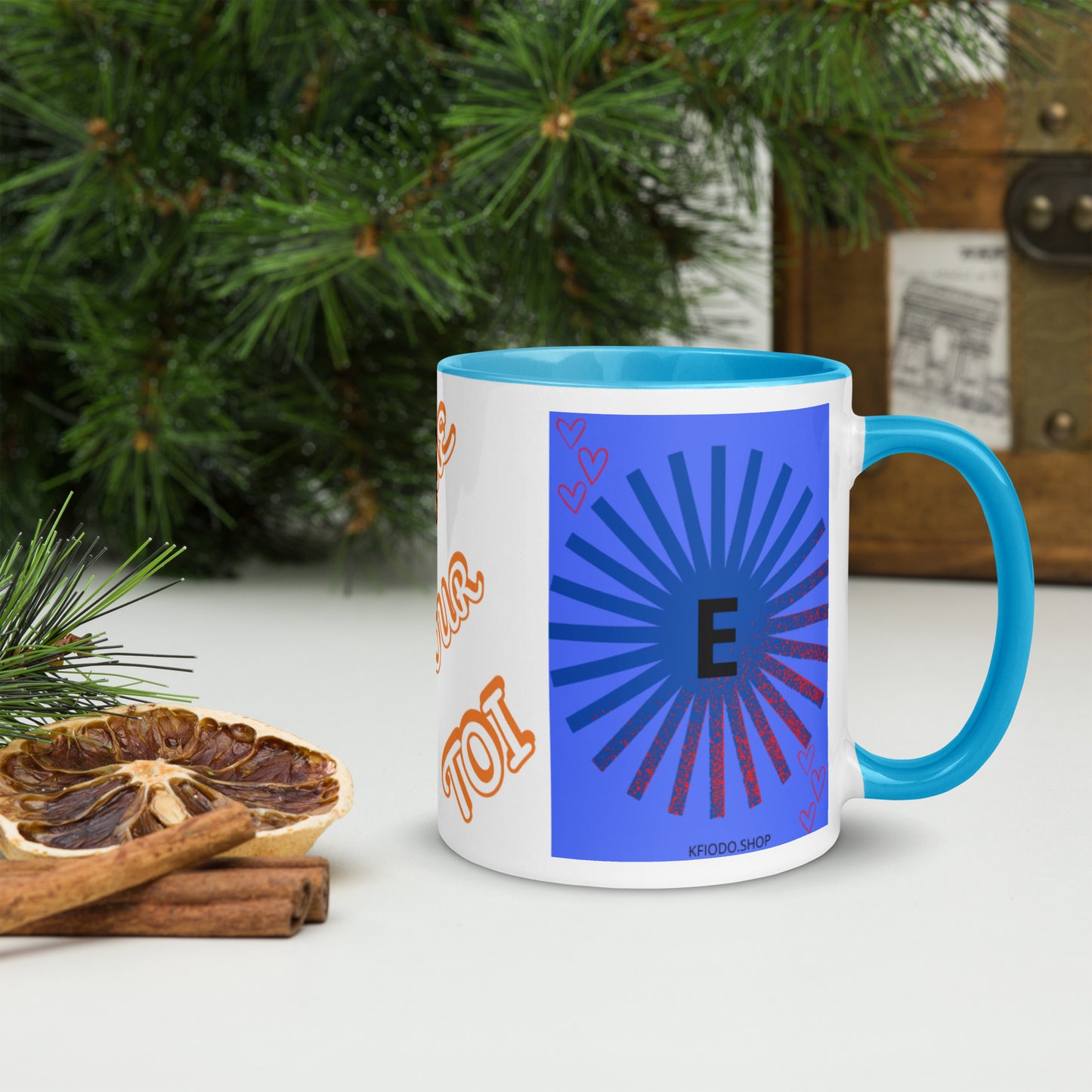 Mug *E à Intérieur Coloré