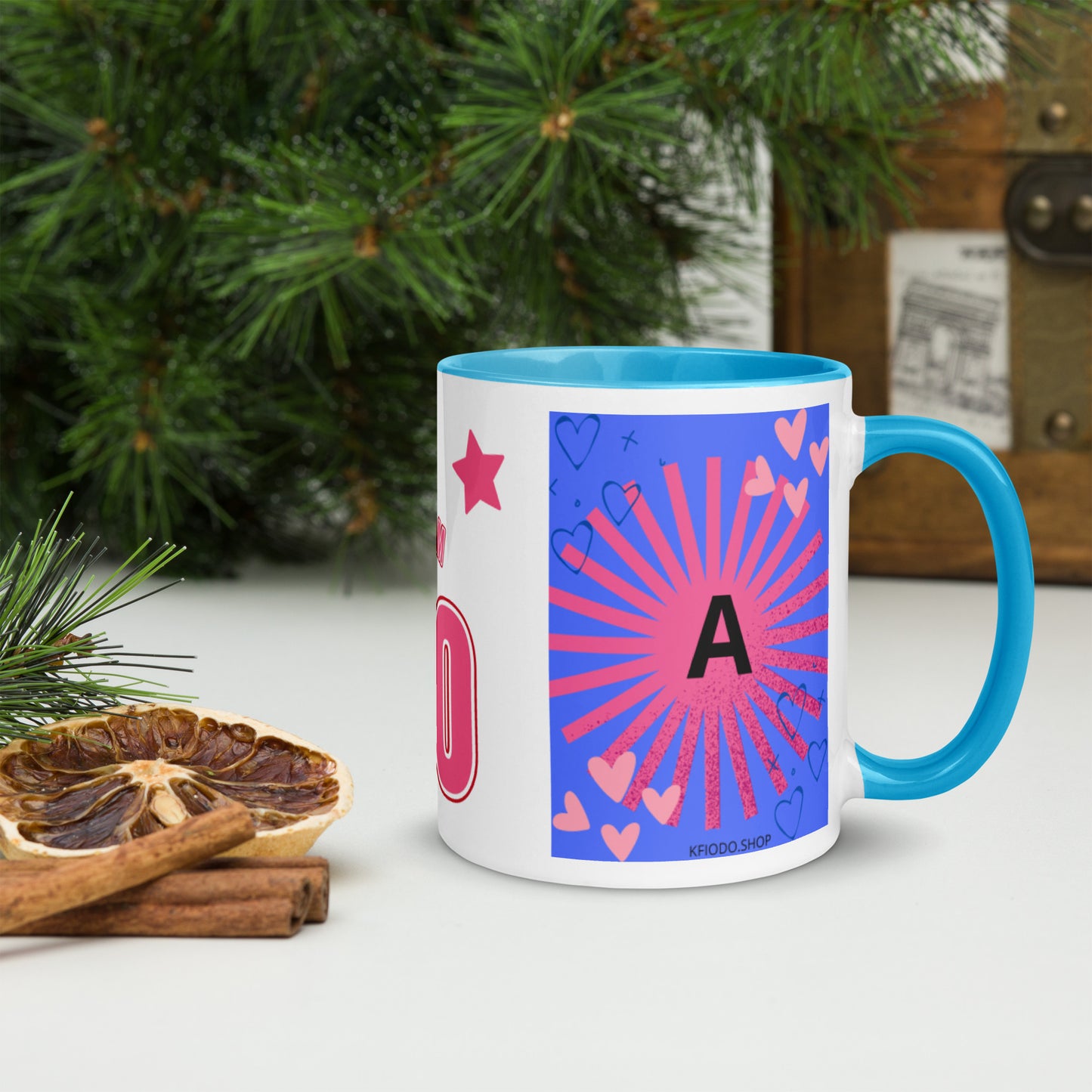 Mug *A* à Intérieur Coloré