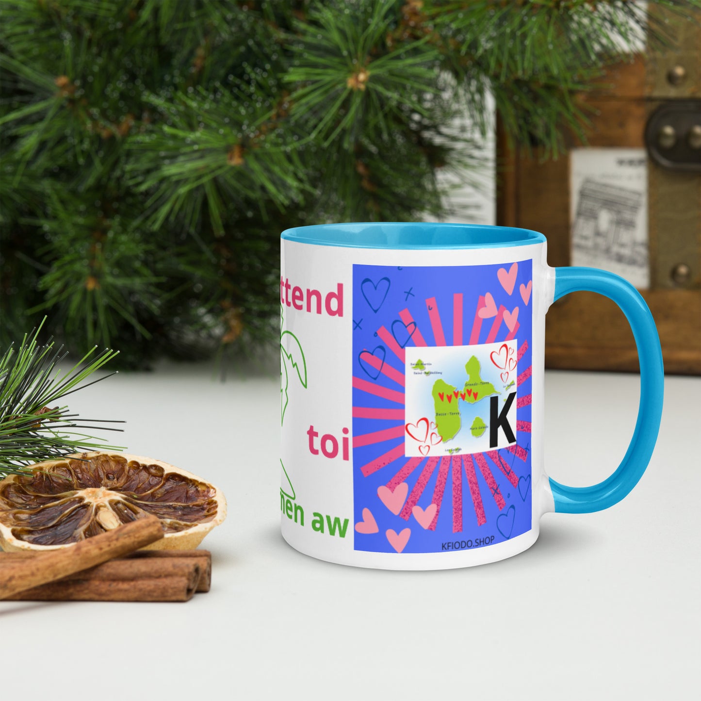 Mug *GUADELOUPE* à Intérieur Coloré