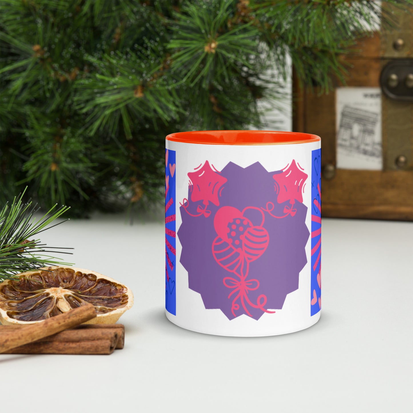 Mug *F* à Intérieur Coloré