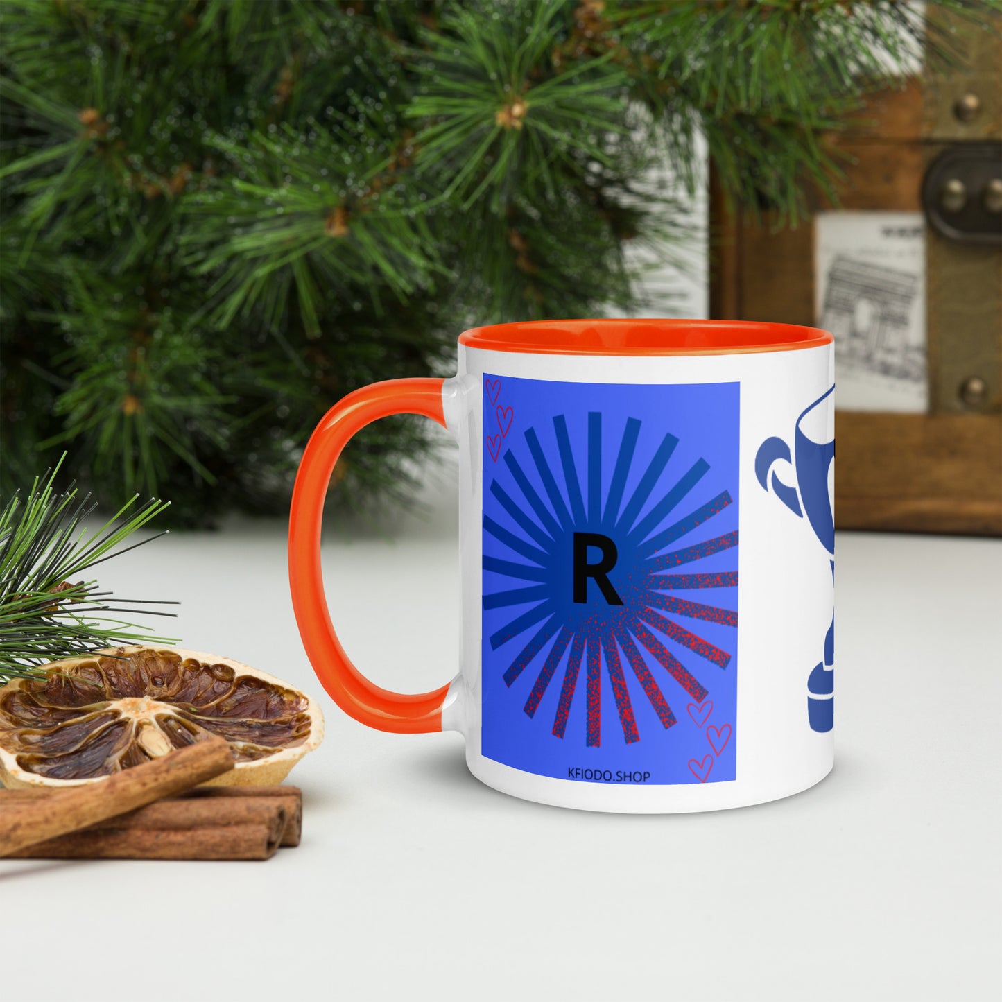 *R Mug with Colored Interior