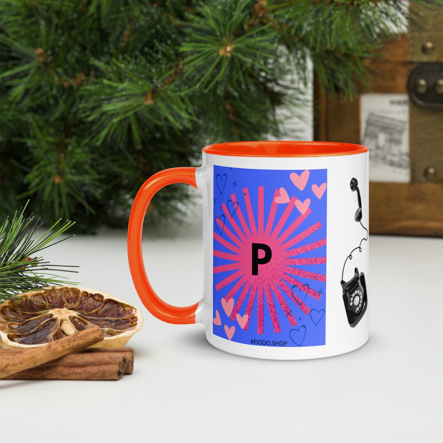 Mug *P* à Intérieur Coloré