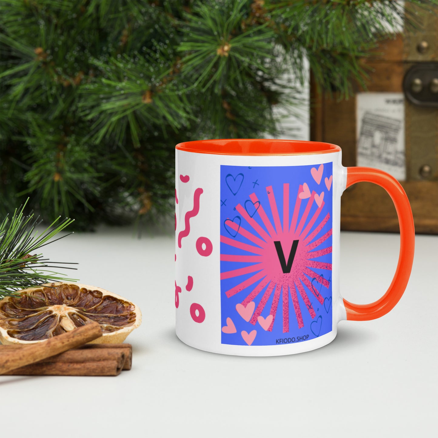 Mug *V* à Intérieur Coloré
