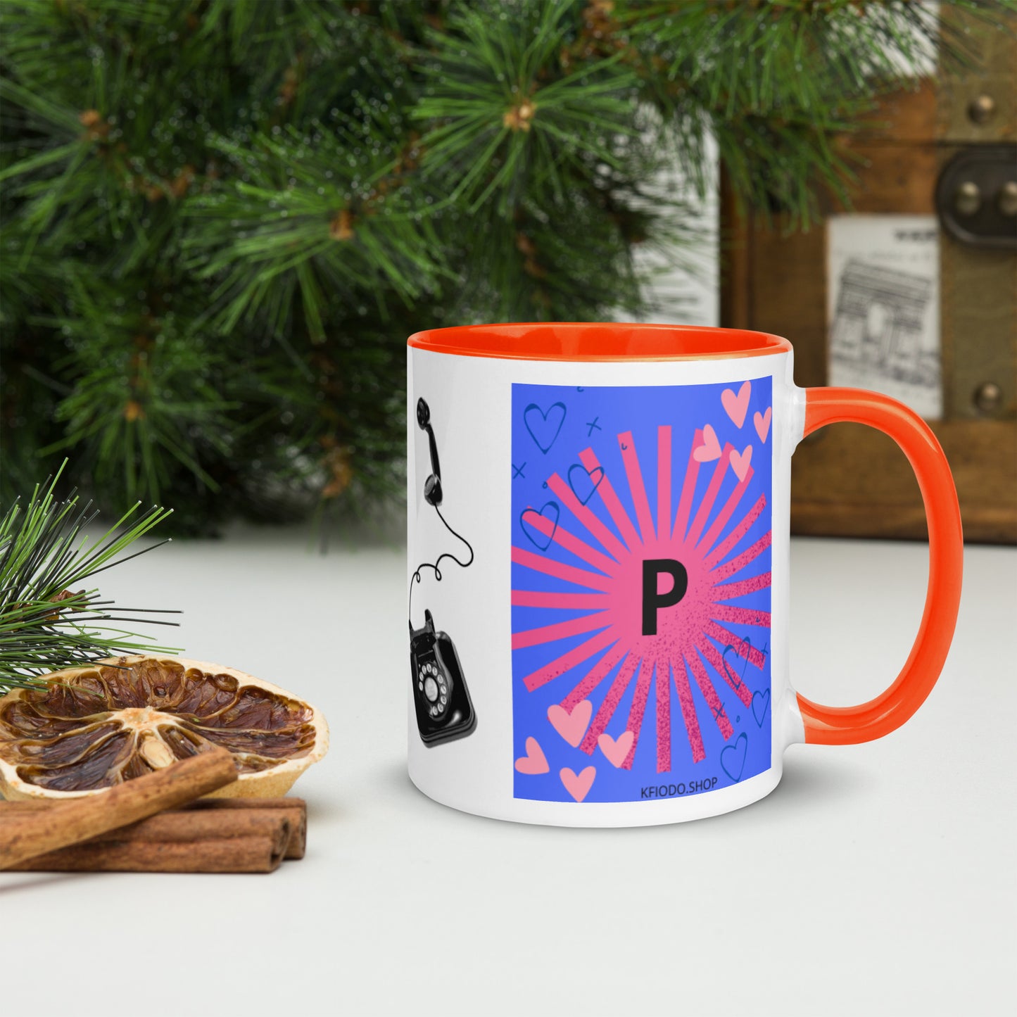 Mug *P* à Intérieur Coloré