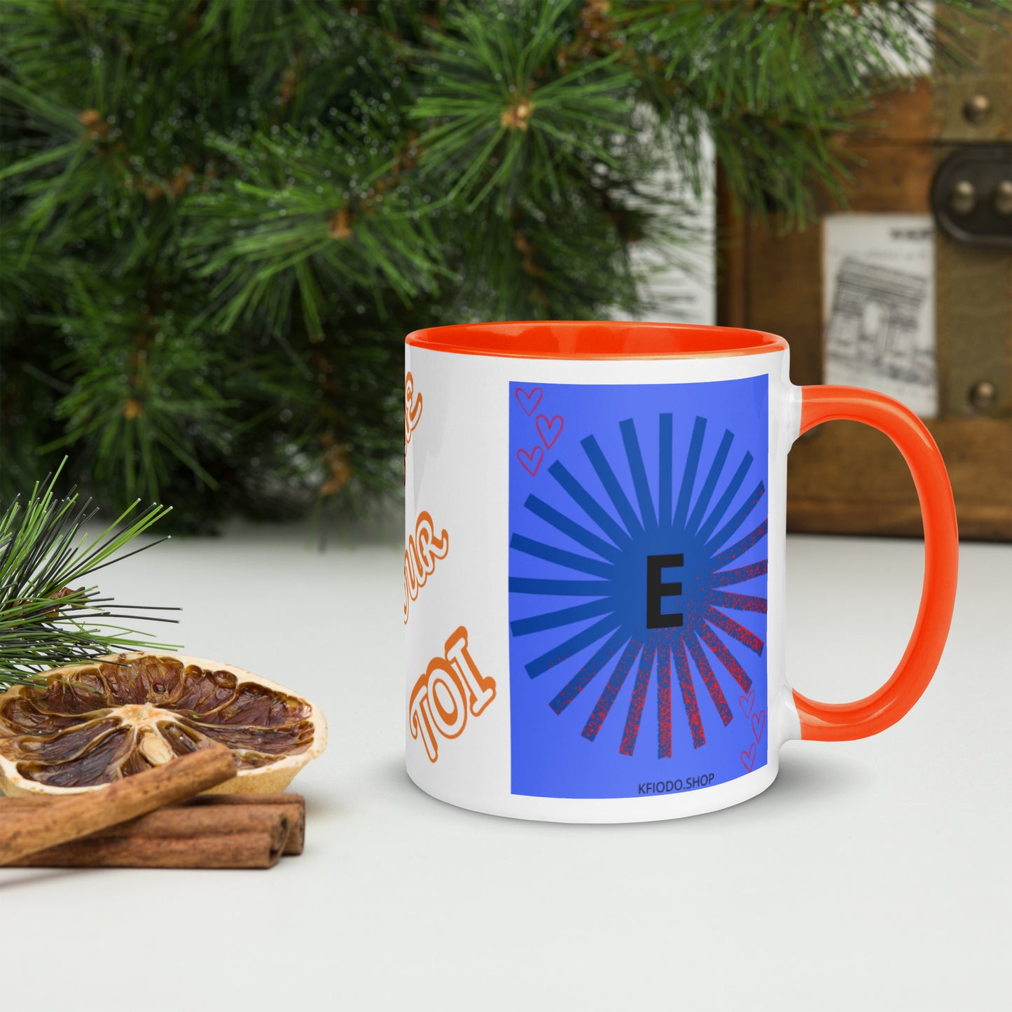 Mug *E à Intérieur Coloré