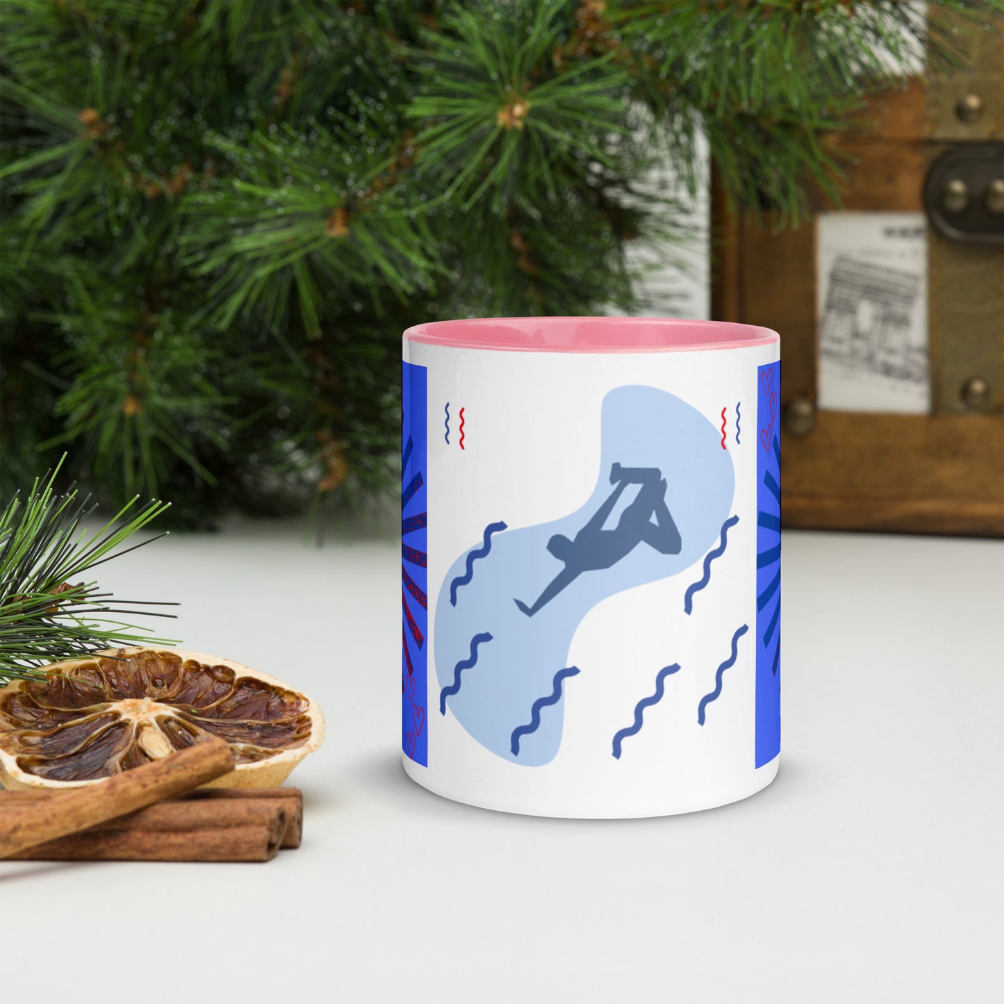 Mug *L à Intérieur Coloré