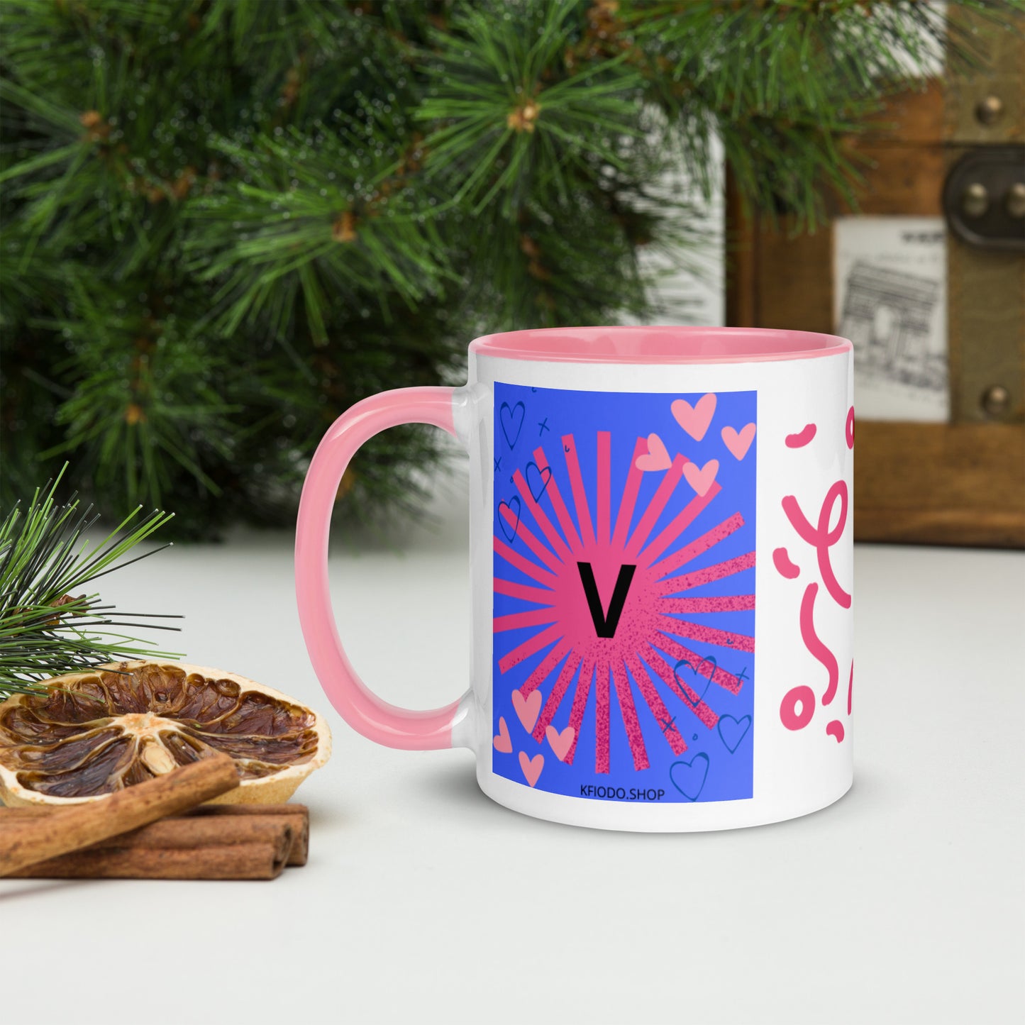 Mug *V* à Intérieur Coloré