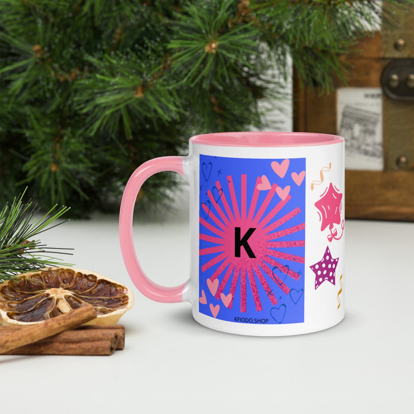 Mug *K* à Intérieur Coloré