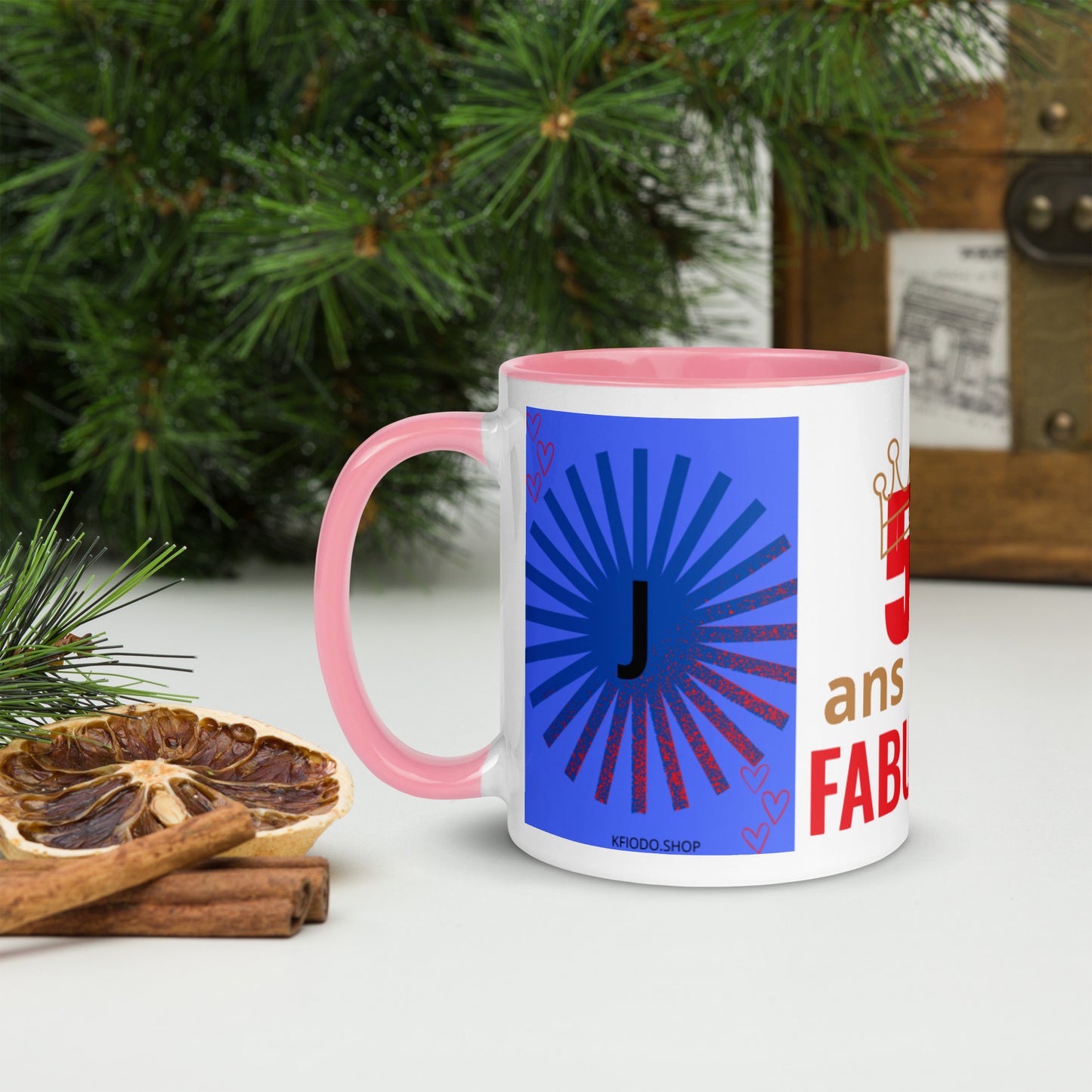 Mug *J à Intérieur Coloré