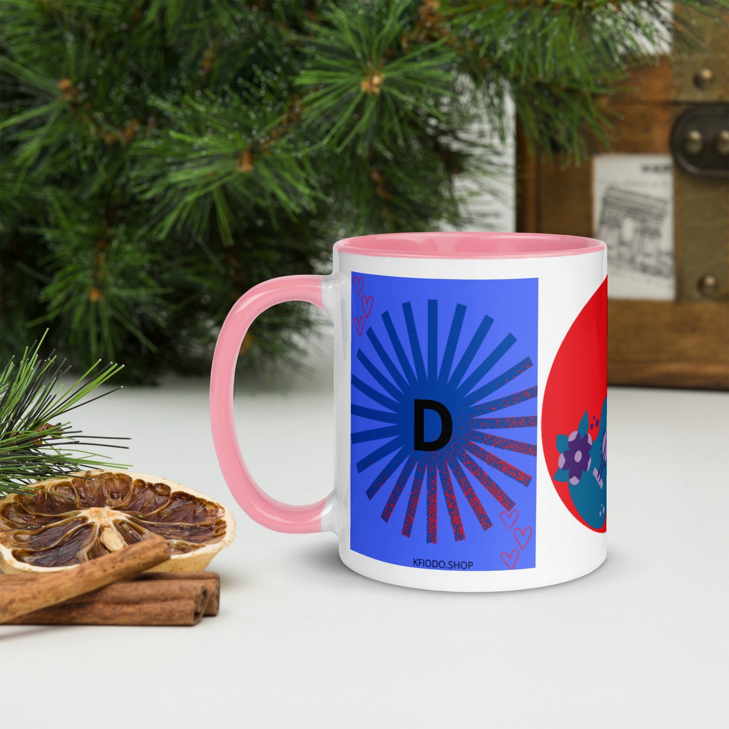 Mug *D à Intérieur Coloré