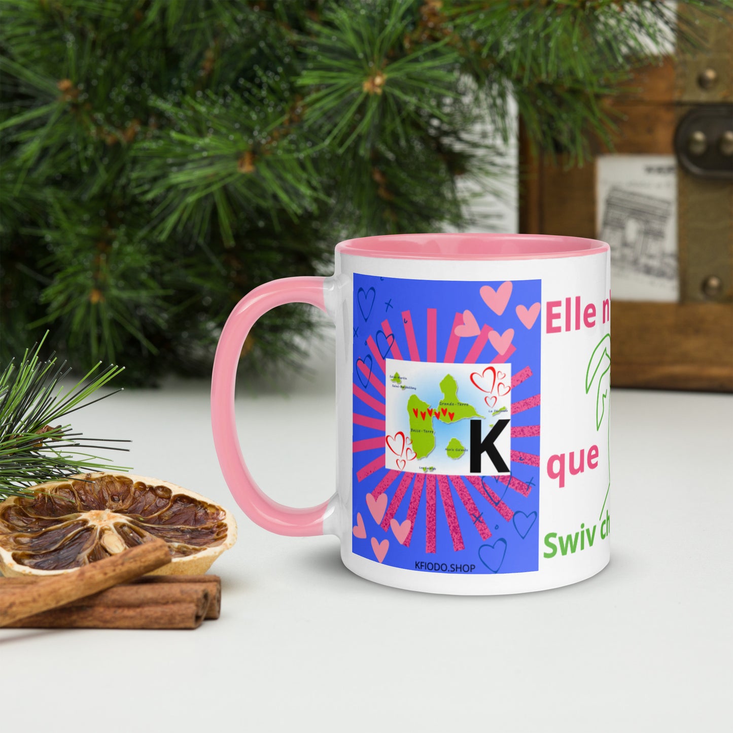 Mug *GUADELOUPE* à Intérieur Coloré
