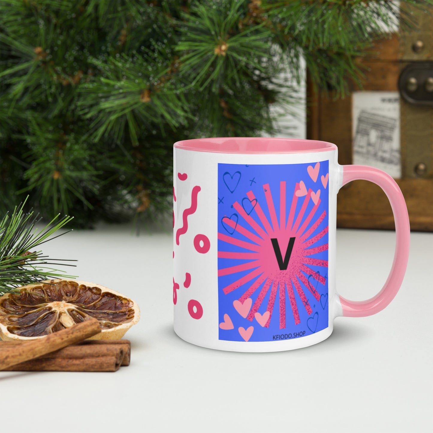 Mug *V* à Intérieur Coloré
