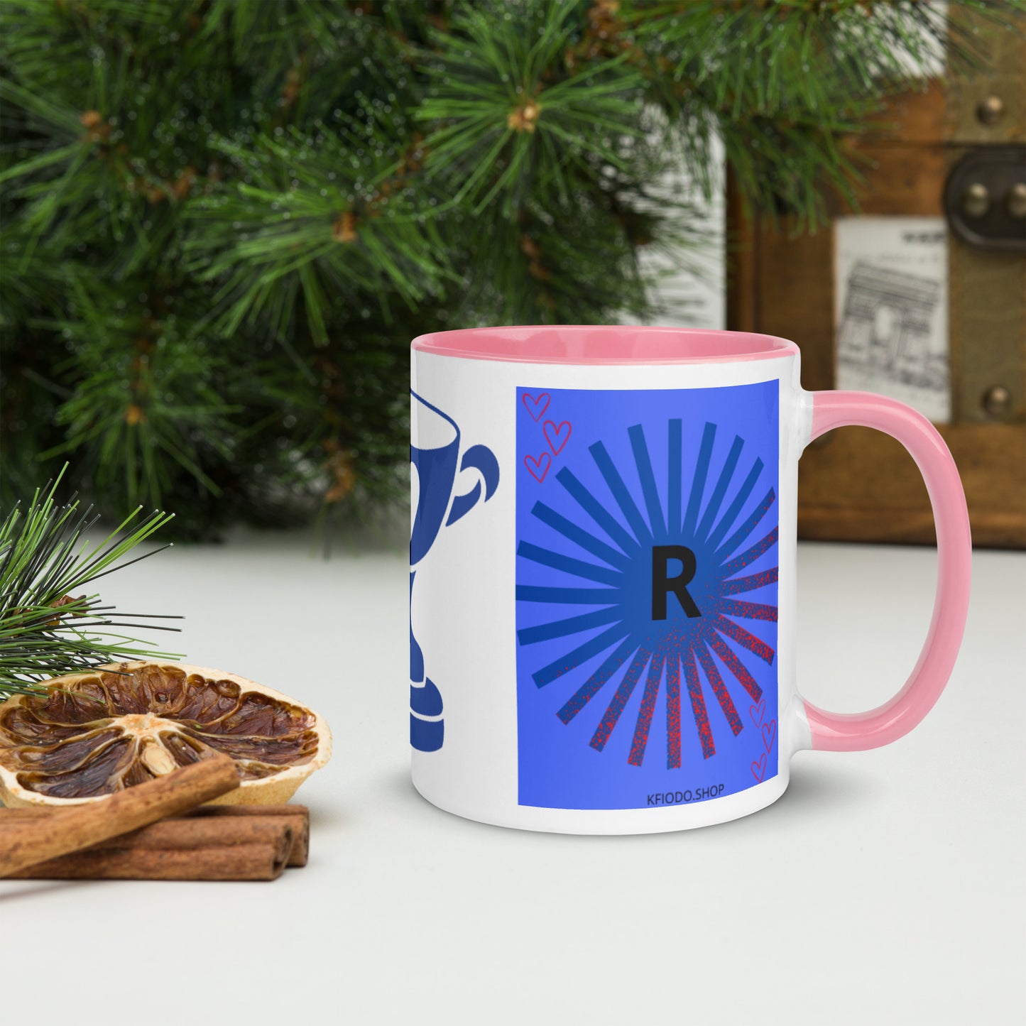 *R Mug with Colored Interior