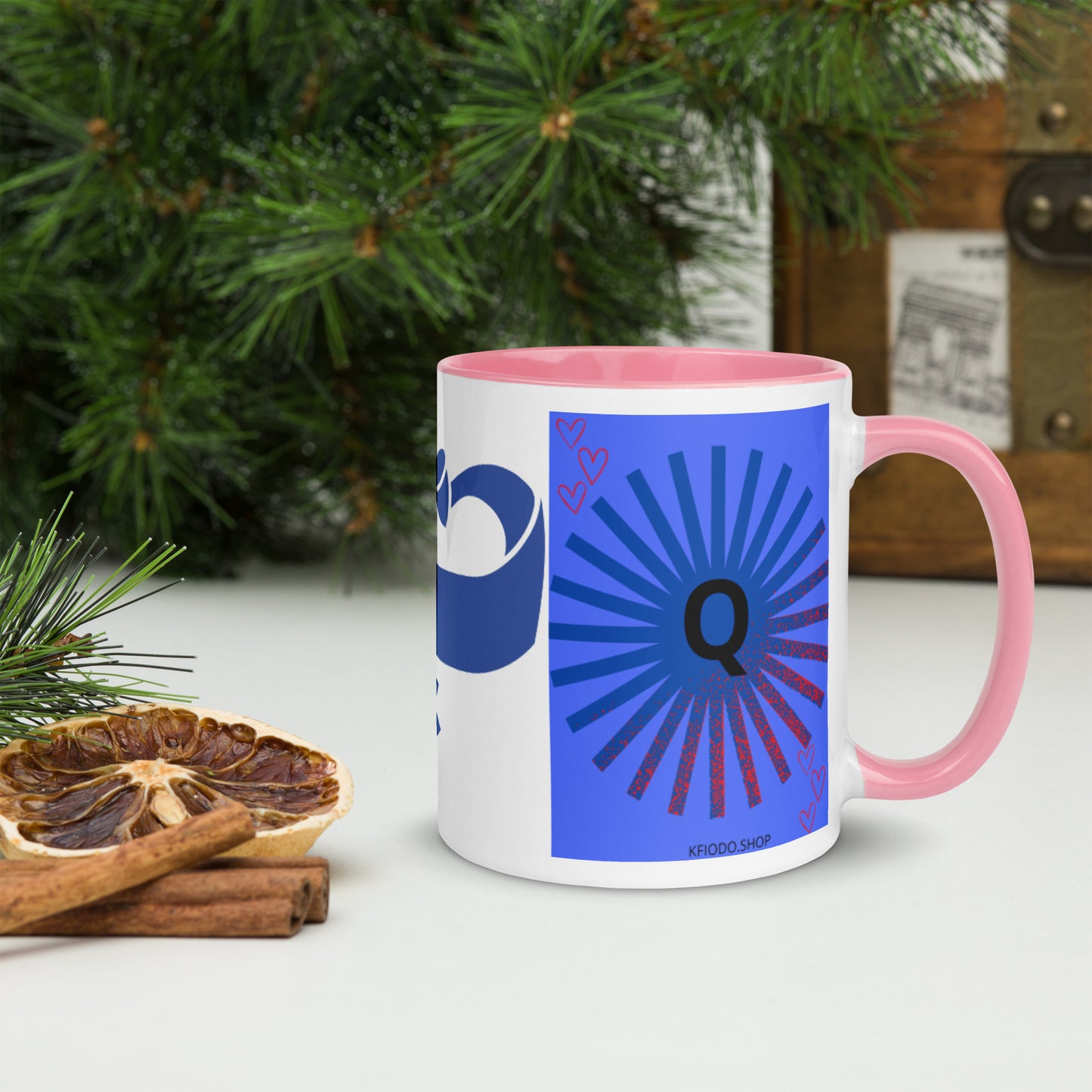Mug *Q à Intérieur Coloré