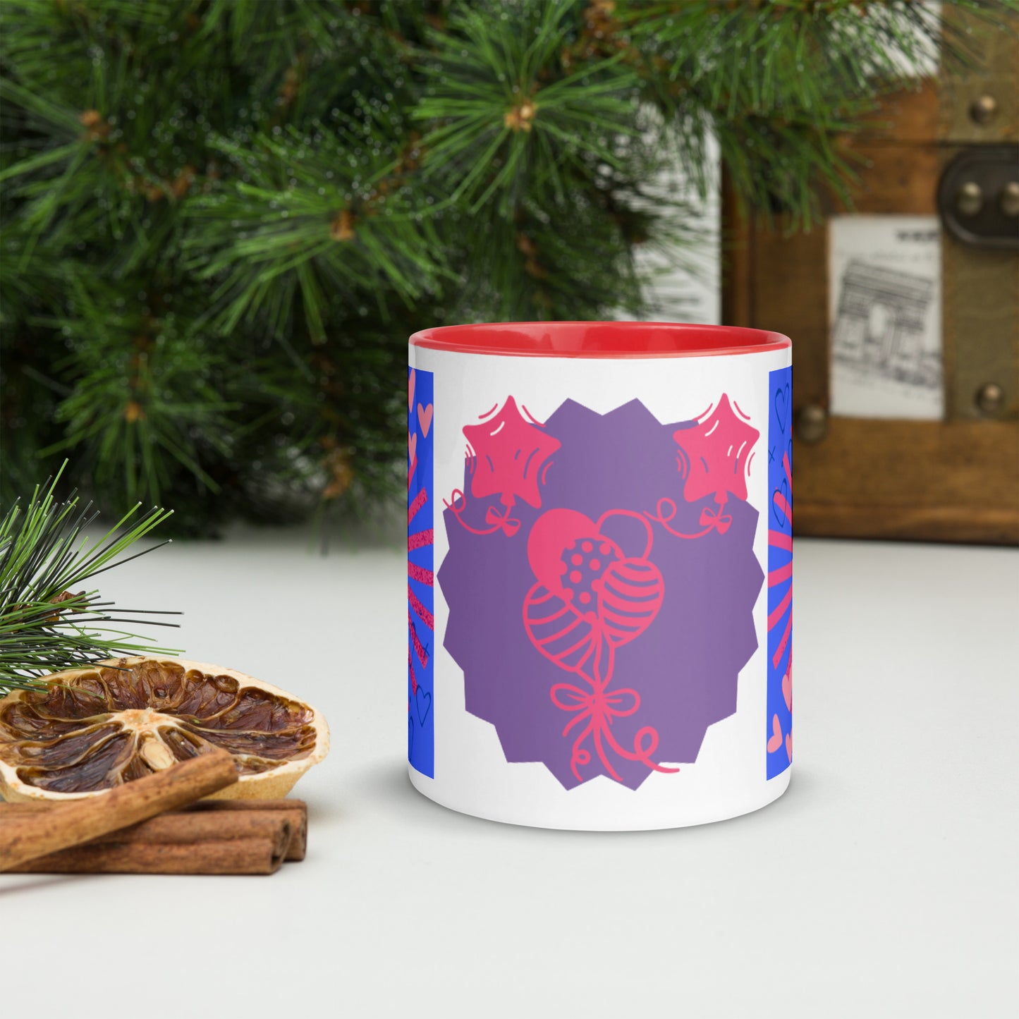 Mug *F* à Intérieur Coloré