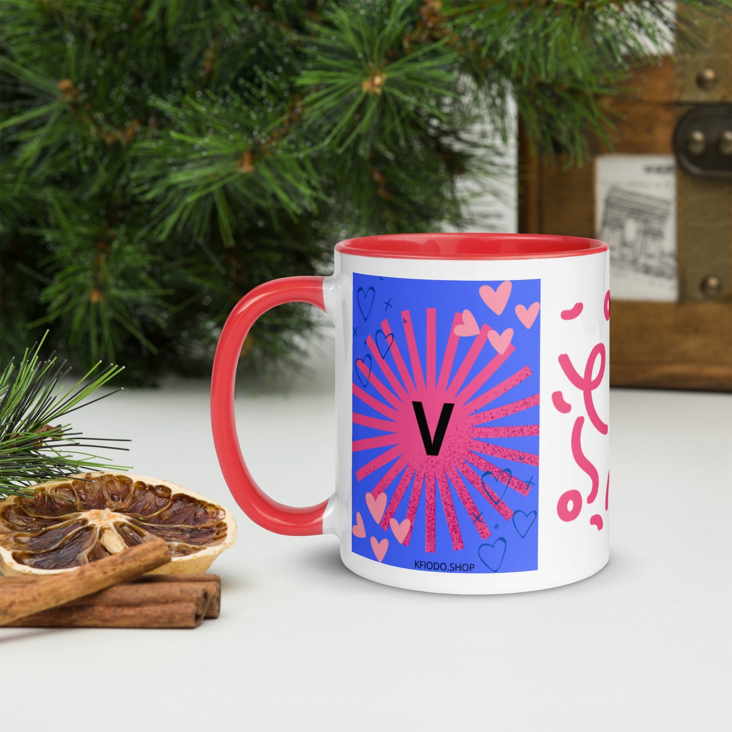 Mug *V* à Intérieur Coloré
