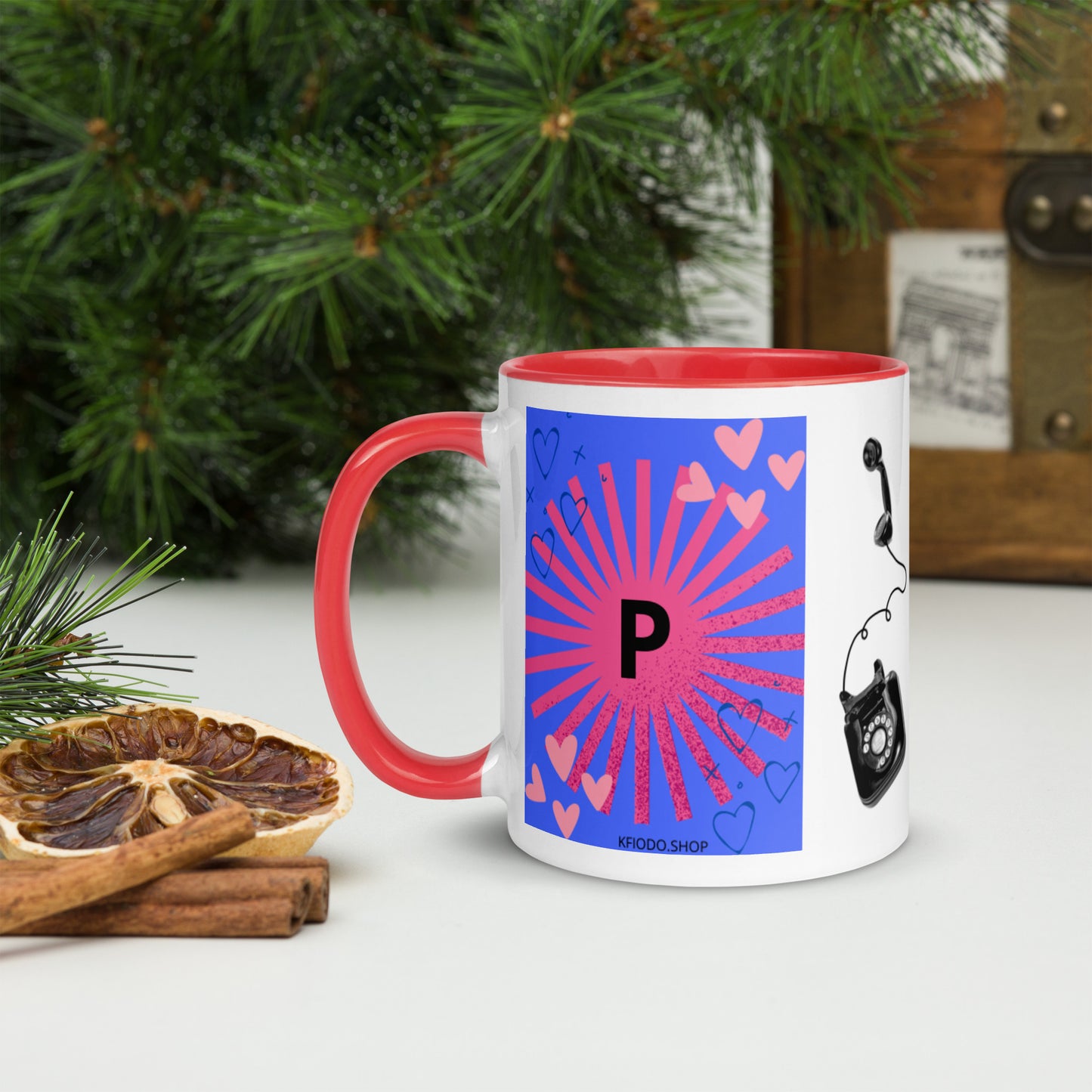 Mug *P* à Intérieur Coloré