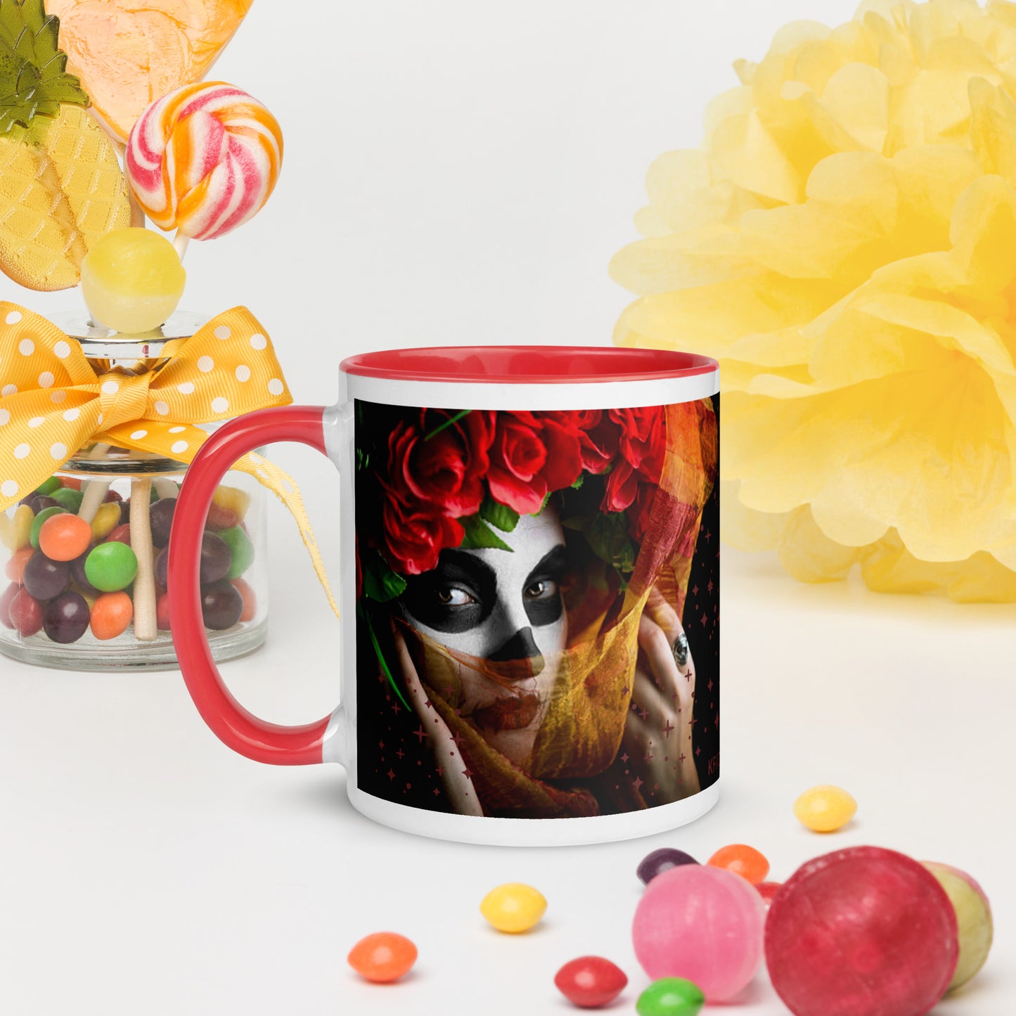 Mug à Intérieur Coloré *SKULL #17
