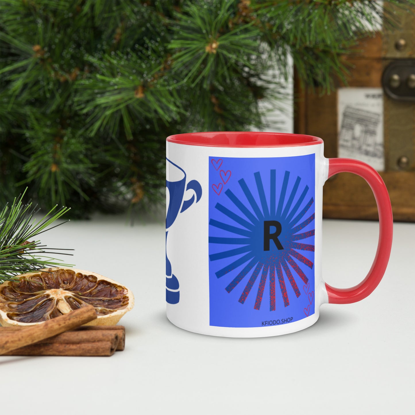 *R Mug with Colored Interior