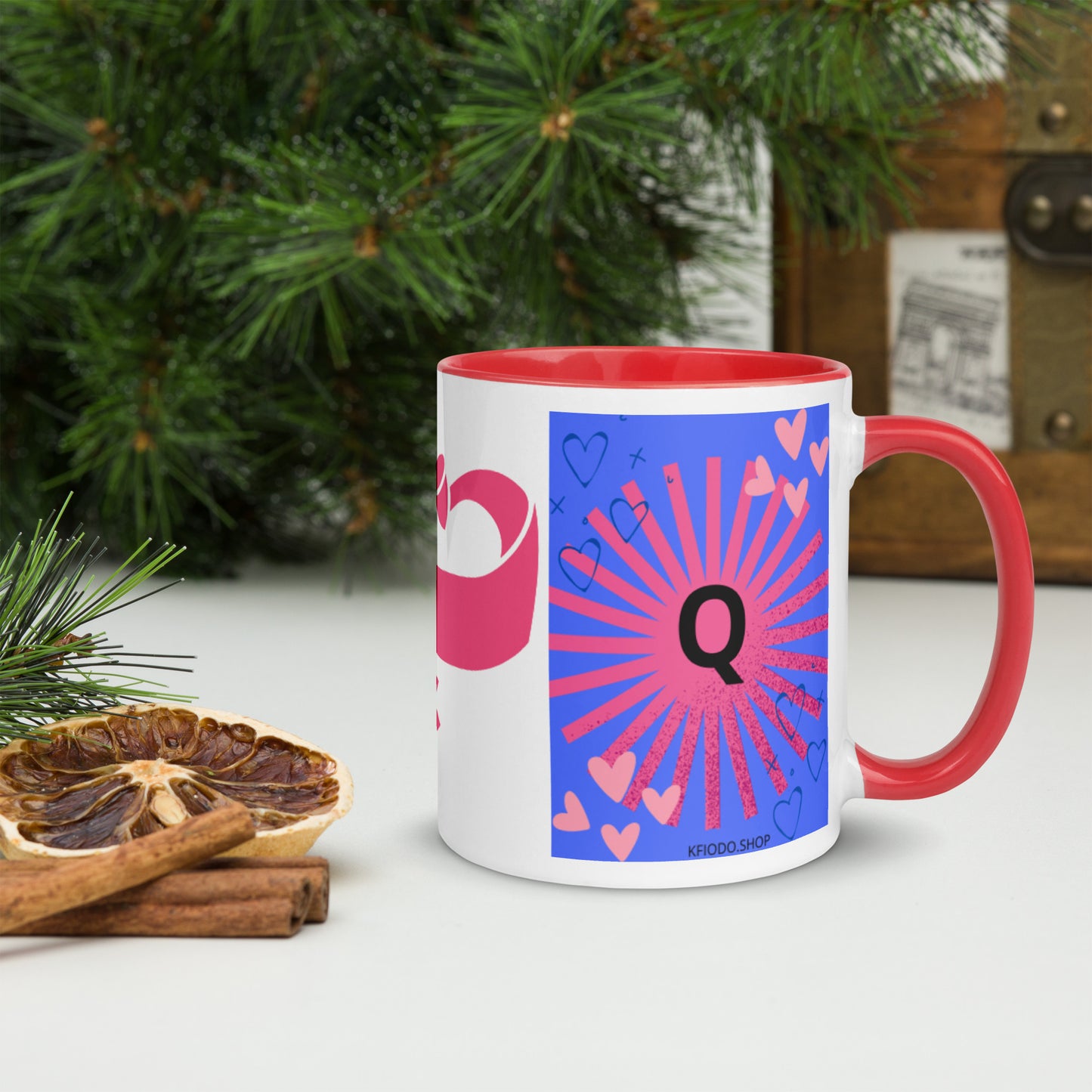Mug *Q* à Intérieur Coloré