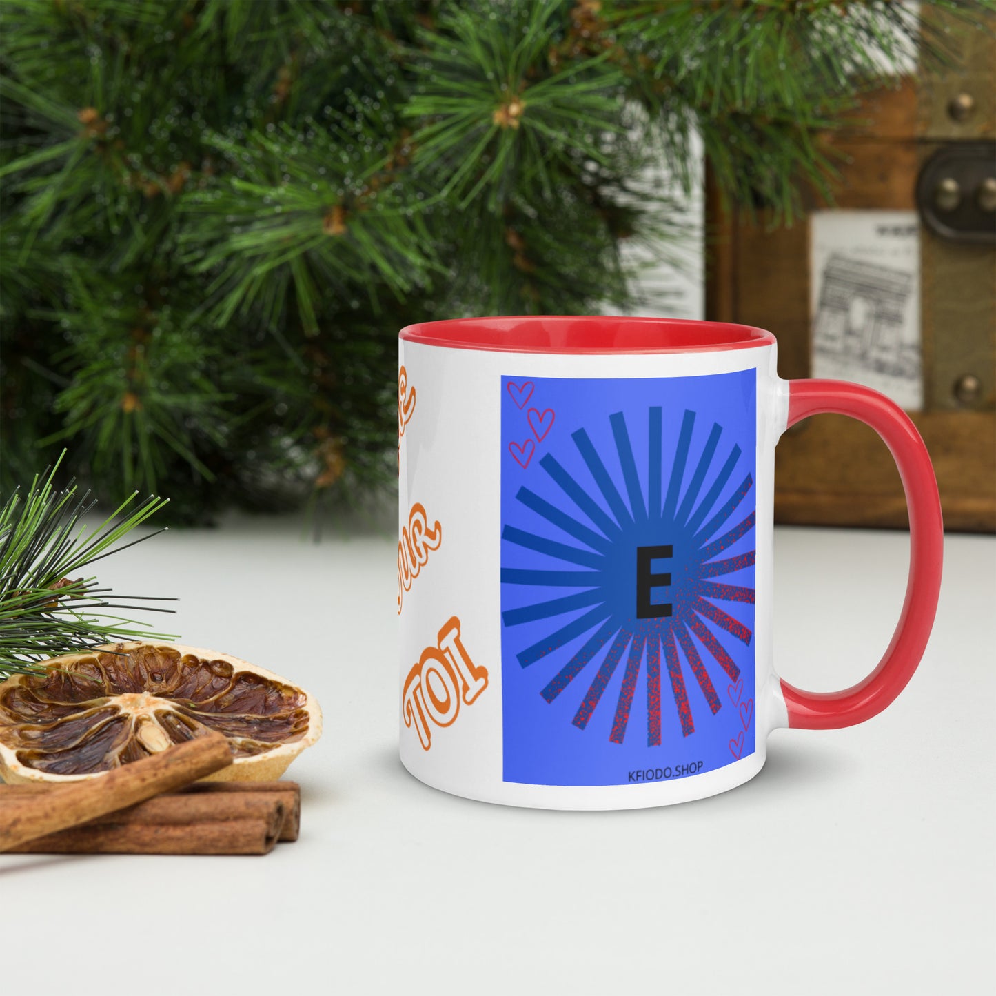 Mug *E à Intérieur Coloré