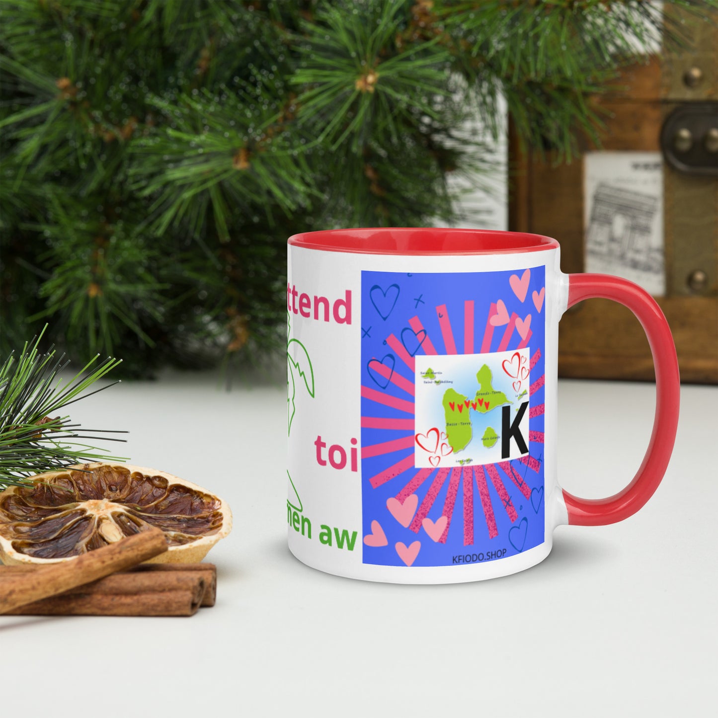 Mug *GUADELOUPE* à Intérieur Coloré