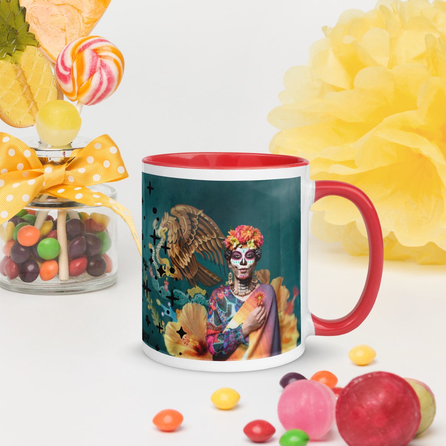 Mug à Intérieur Coloré *SKULL #18