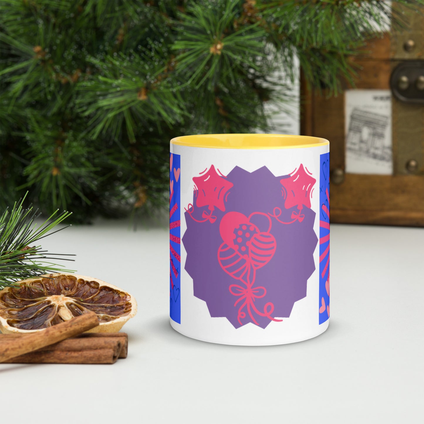 Mug *F* à Intérieur Coloré