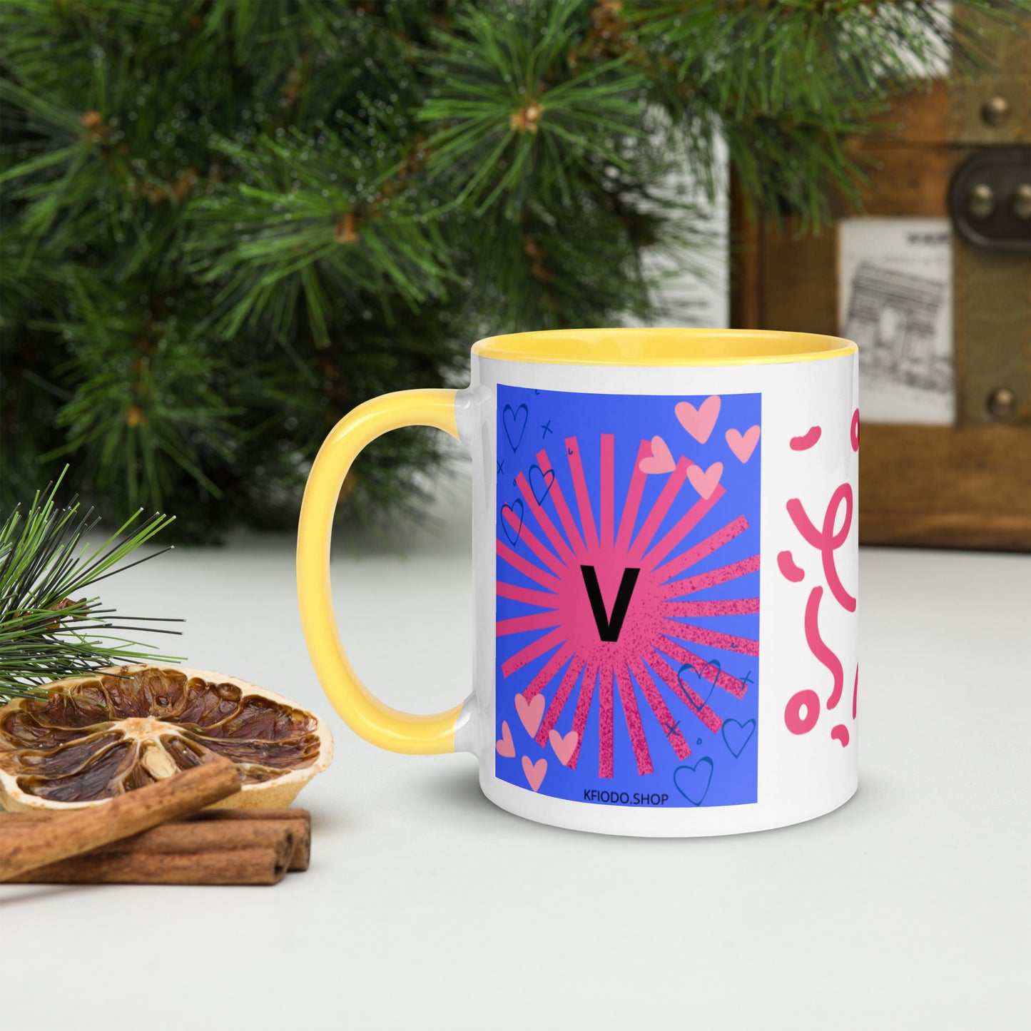 Mug *V* à Intérieur Coloré
