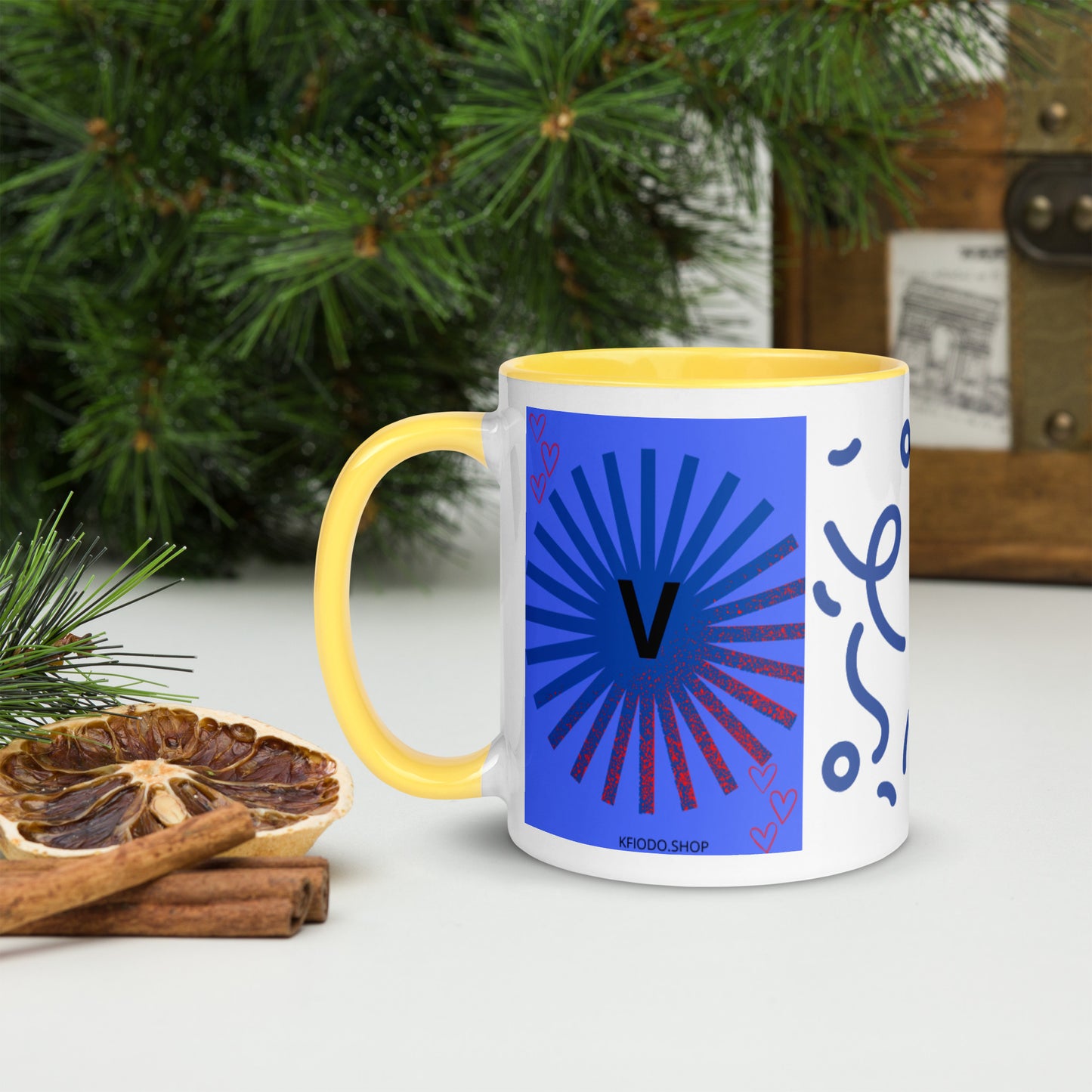 Mug *V à Intérieur Coloré