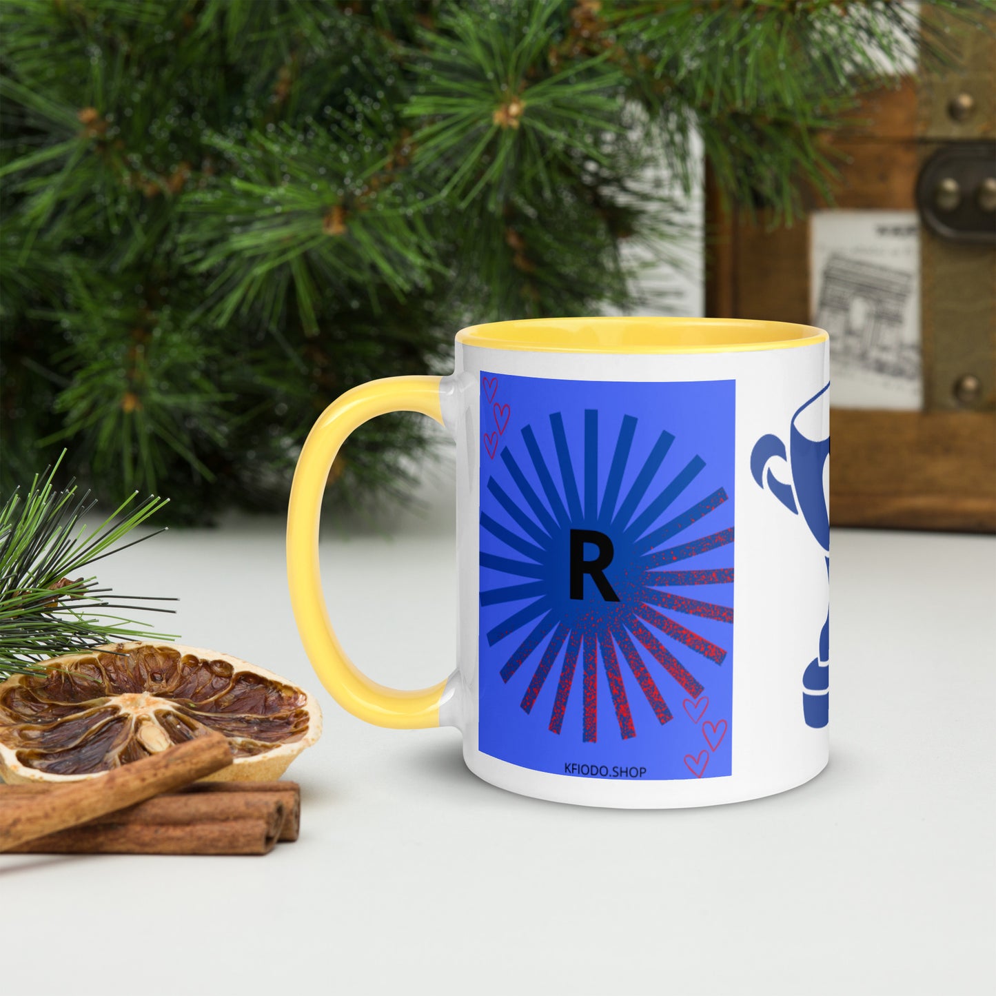 *R Mug with Colored Interior