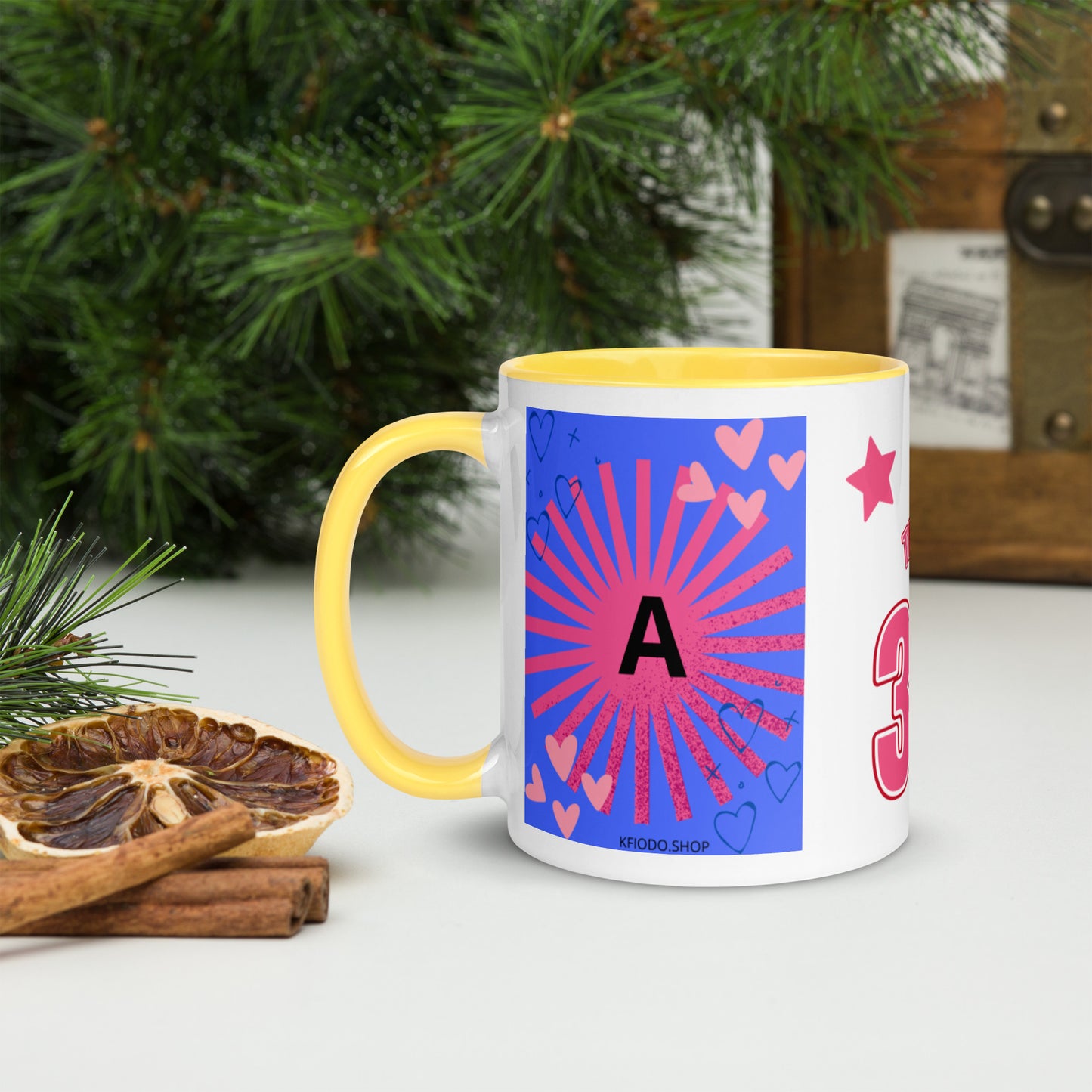 Mug *A* à Intérieur Coloré