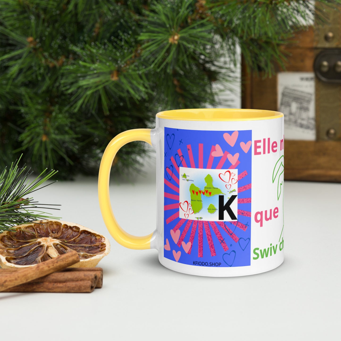 Mug *GUADELOUPE* à Intérieur Coloré