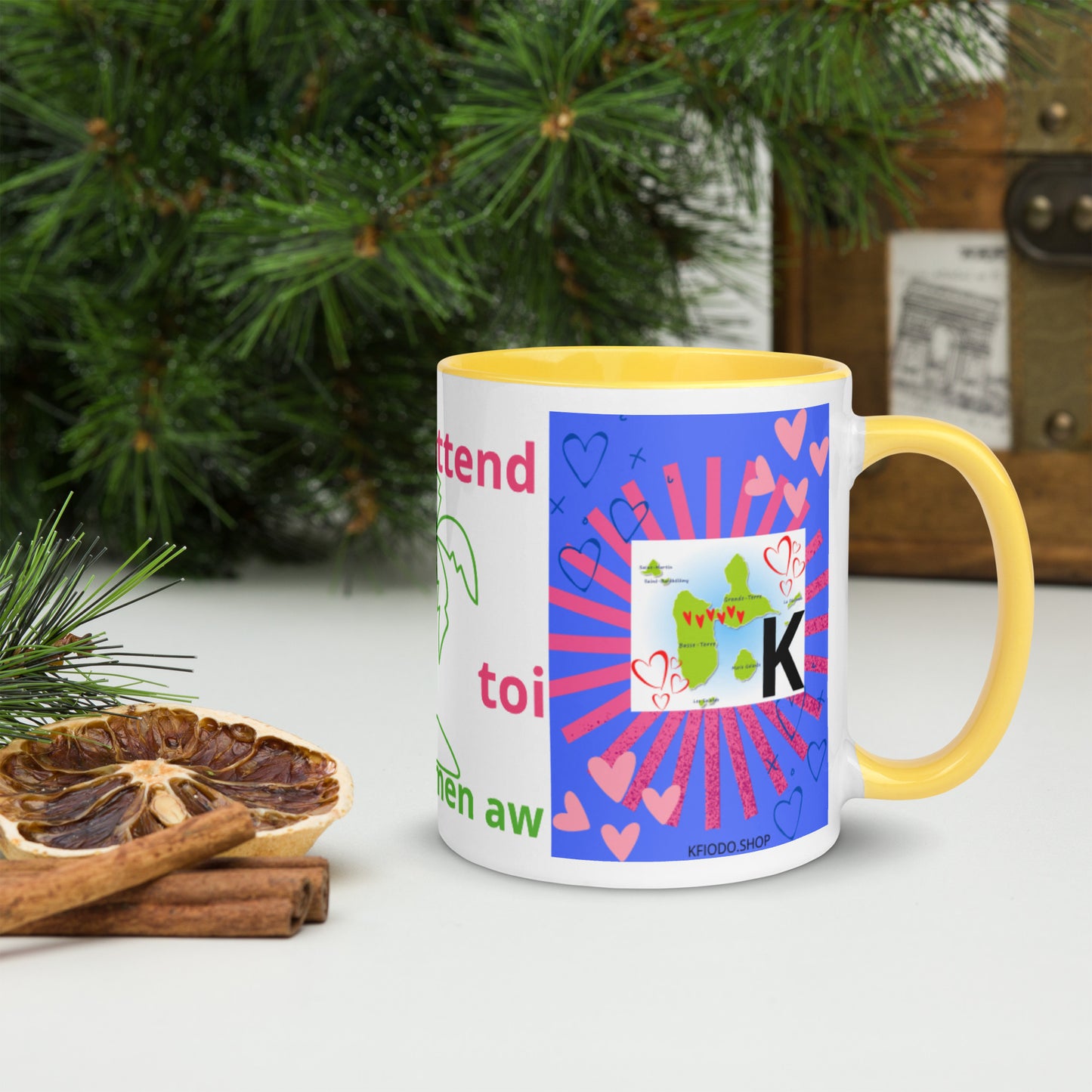Mug *GUADELOUPE* à Intérieur Coloré